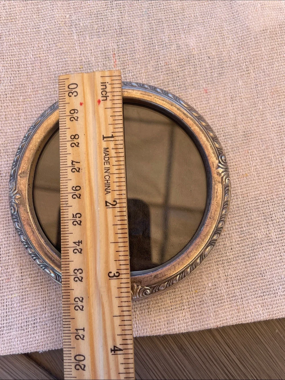 Sterling Silver Vintage Ornate Round Accent Frame